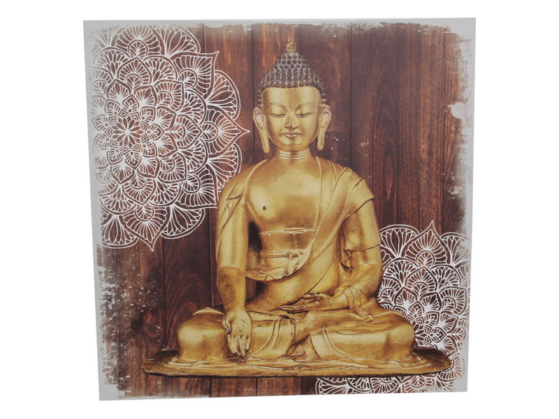 Gold Buddha Mandala Canvas Print Wall Art